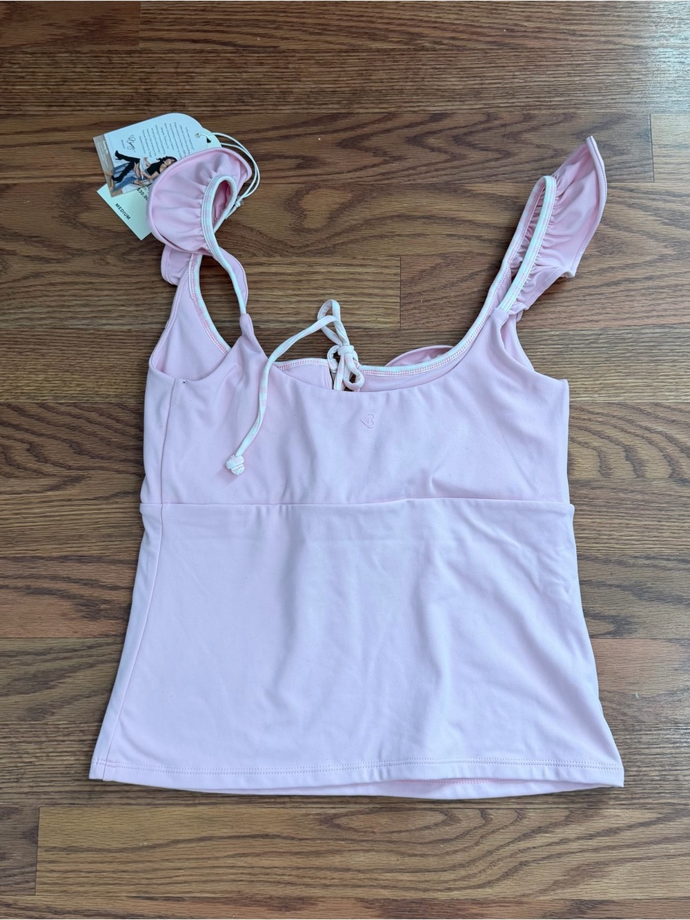 NWT Blogilates Ruffle Lace Up Tank Top - Picture 5 of 5
